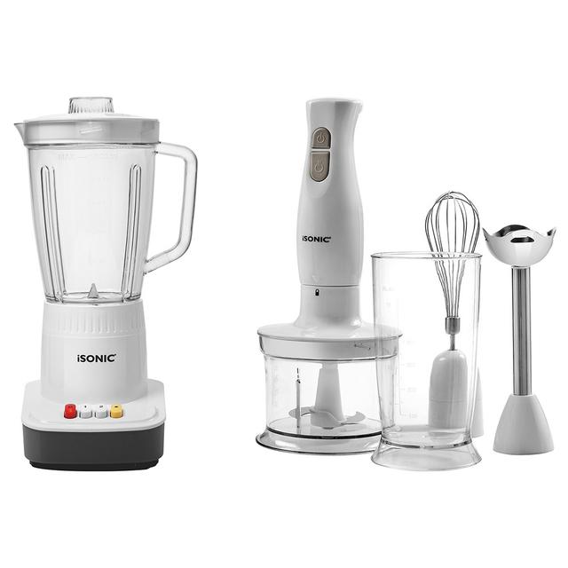 iSonic - 2-in-1 Interlock Blender + 3-In-1 Food Processor