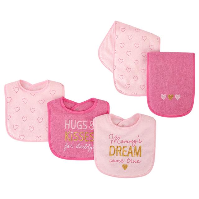 Hudson Childrenswear - Bibs & Burpcloths - Pack Of 5 - Dream Come True