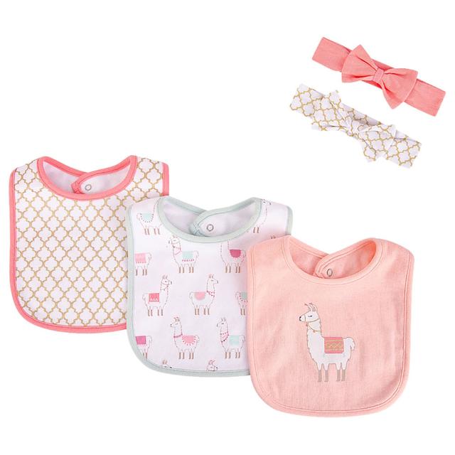 Hudson Childrenswear - Bibs & Headband - Pack Of 5 - Llama