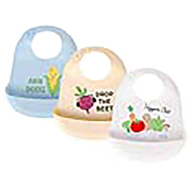 Hudson Childrenswear - Silicone Bibs - Pack Of 3 - Dancing On The Beet