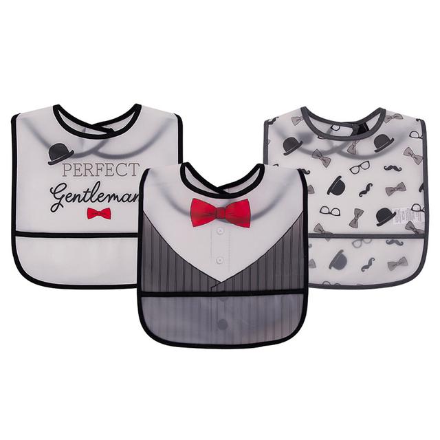 Hudson Childrenswear - Gentlemen Waterproof PEVA Bibs Pack of 3