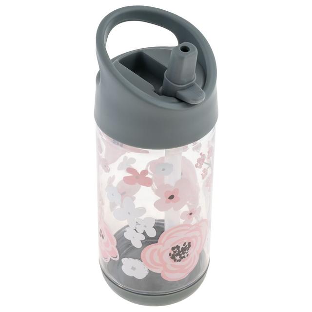 Stephen Joseph - Flip Top Bottle 295ml - Charcoal Flower