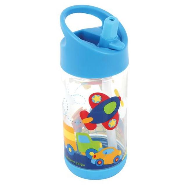 Stephen Joseph - Transportation Flip Top Bottle 295ml - Blue