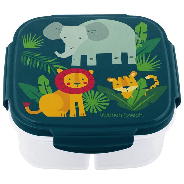 Stephen Joseph - 3 Compartments Snack Box With Ice Pack - Zoo