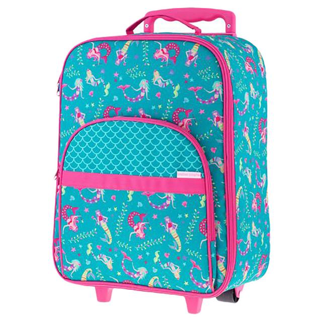 Stephen Joseph - All Over Print Rolling Trolley Bag - 18-inch - Pink/ Green