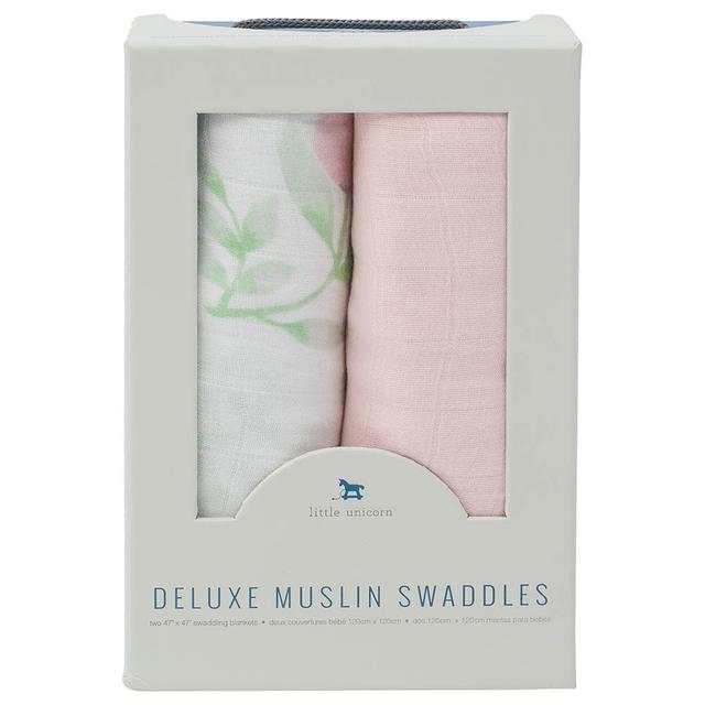 Little Unicorn - Deluxe Swaddle Pack of 2 - Blush Peony