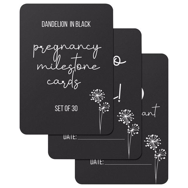 Twinkle And Giraffe - Black Dandelion Pregnancy Cards 30C