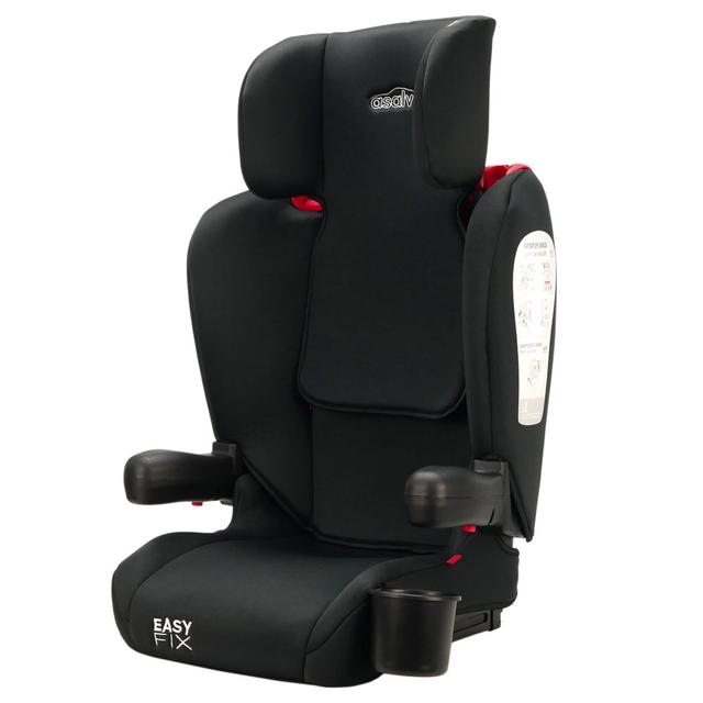 Asalvo - Easy Fix Foldable Car Seat Isofix Group 2/3 - Black