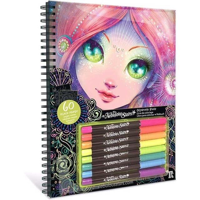 Nebulous Stars - Large Black Pages Coloring Book