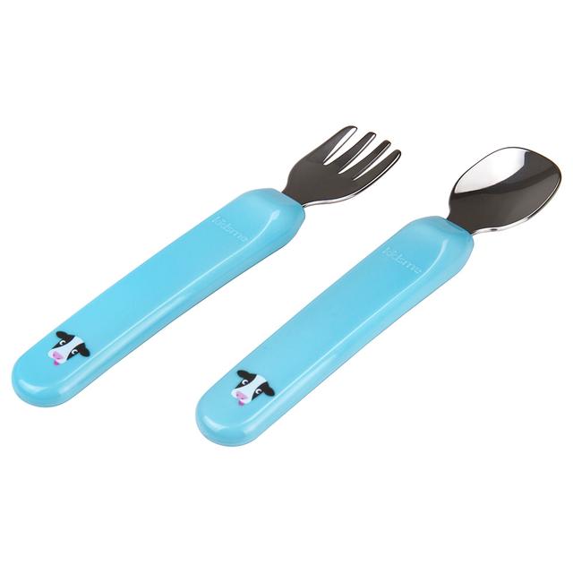 Kidsme - Premier Spoon & Fork - Aquamarine