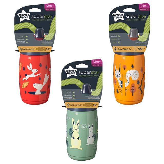 Tommee Tippee - Superstar Insulated Sportee Bottle 266ml - Pack of 3