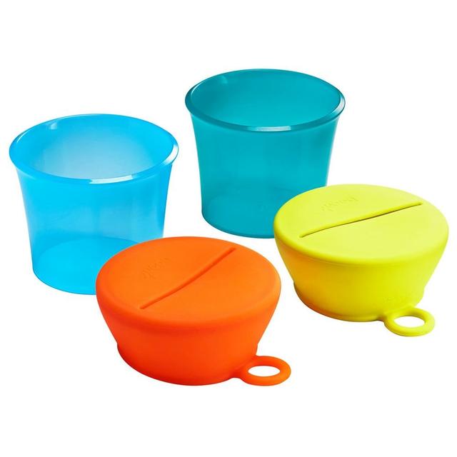 Boon - Snug Snack Containers With Stretchy Silicone Lids - Blue