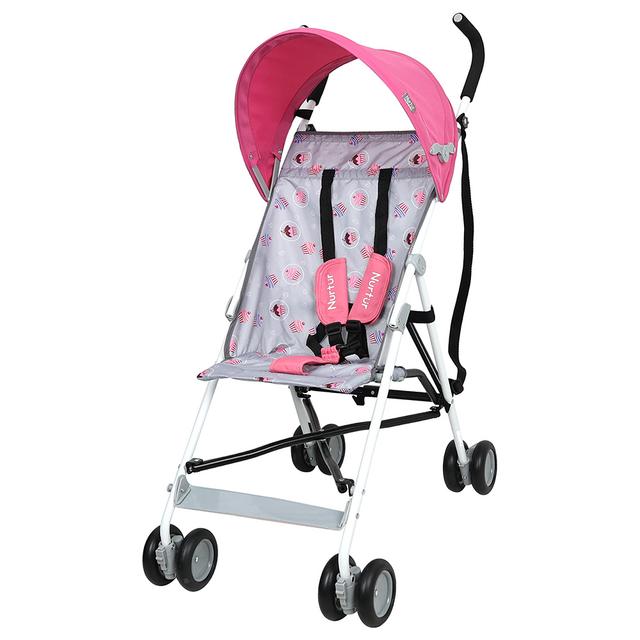 Nurtur - Rex Buggy Lightweight Stroller - Pink/Grey