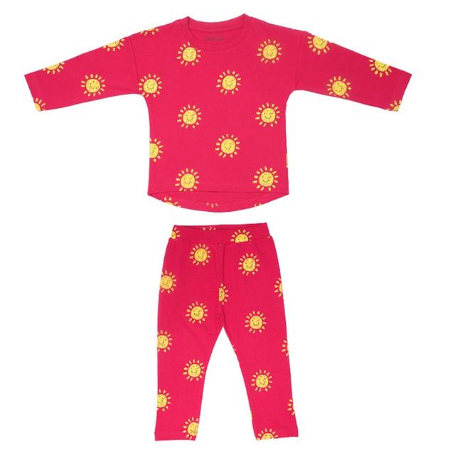 Aiko - 2pc-Set - Infants Cute Smiles T-Shirt & Pyjama - Pink