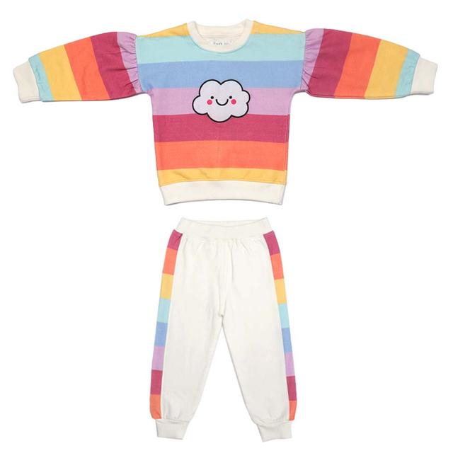 Aiko - 2pc-Set - Infant Sweat Top & Joggers - Rainbow