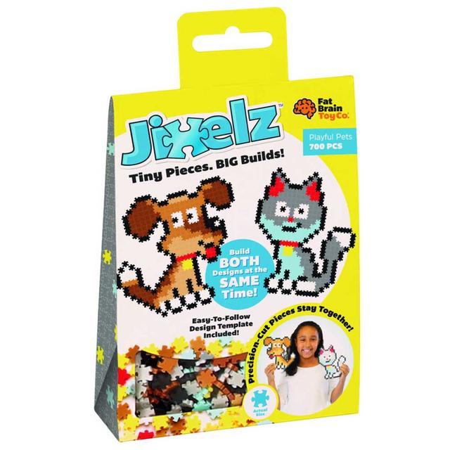 Fat Brain Toys - Jixelz Puzzle Art 700pc-Set - Playful Pets