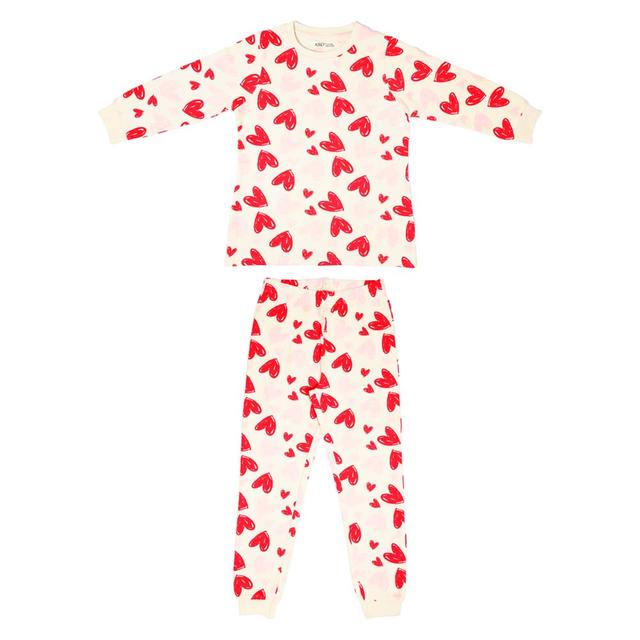 Aiko - Girls Heart Print T-Shirt & Pyjama