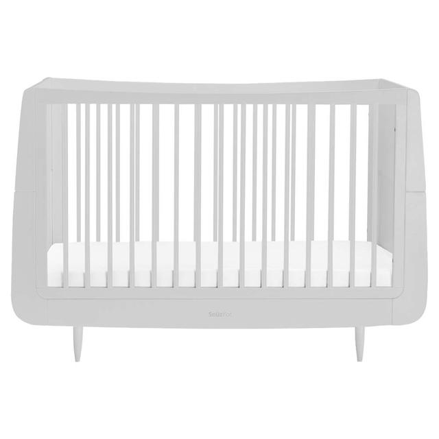 Snuz - Kot Skandi Wood Cot Bed W/ 3 Mattress Height - Haze Grey/Grey