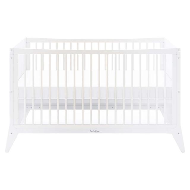 Snuz - Fino Cot Bed W/ 2 Mattress Height & Safety Rails - White