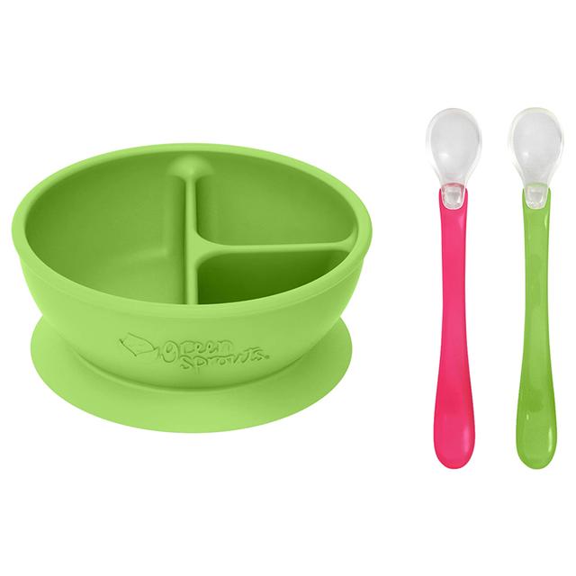 Green Sprouts - Learning Bowl & Feeding Spoons