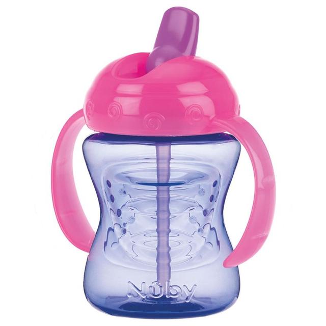 Nuby - Free Flow 2-In-1 Hard Spout Cup 240ml - Purple