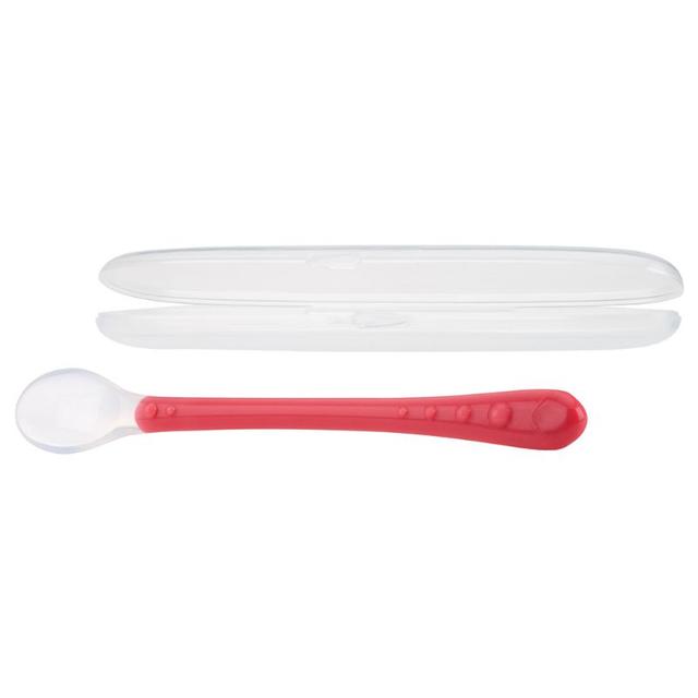 Nuby - Soft Silicone Feeding Spoon With Case 1Pc - Pink