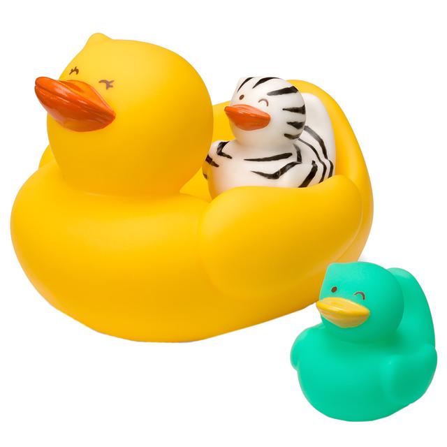 Infantino - Bath Duck N Family - Yellow & Green