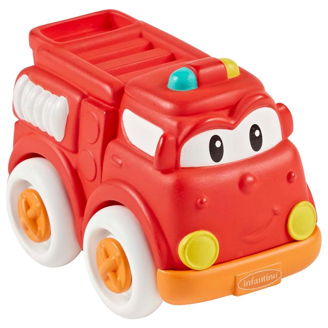 Infantino - Grip & Roll Soft Wheels Baby Toy - Fire Engine