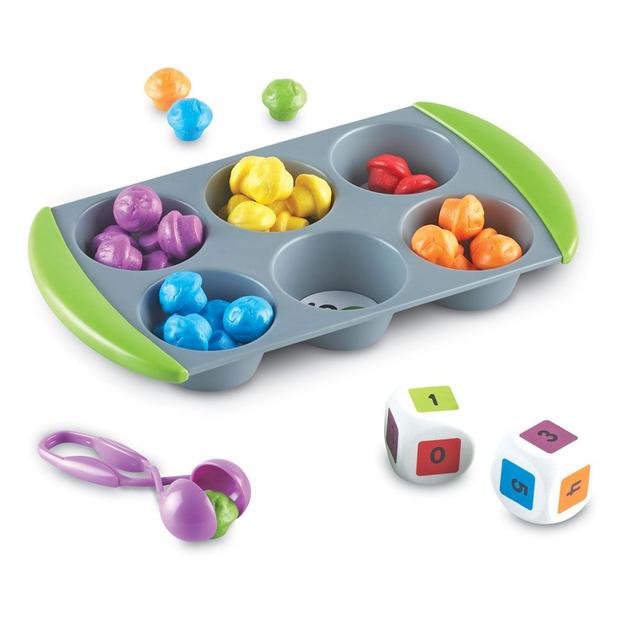 Learning Resources - Mini Muffin Match Up Counting Toy Set - 76Pcs