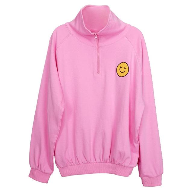 Aiko - Girls Long Sleeve Zipper Sweat Top - Pink