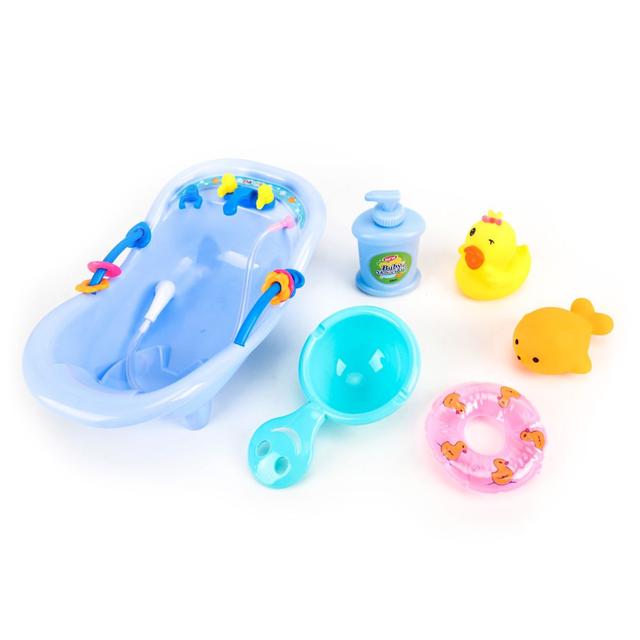 Moon - Mini Bath Tub Toy - Blue - 5pcs