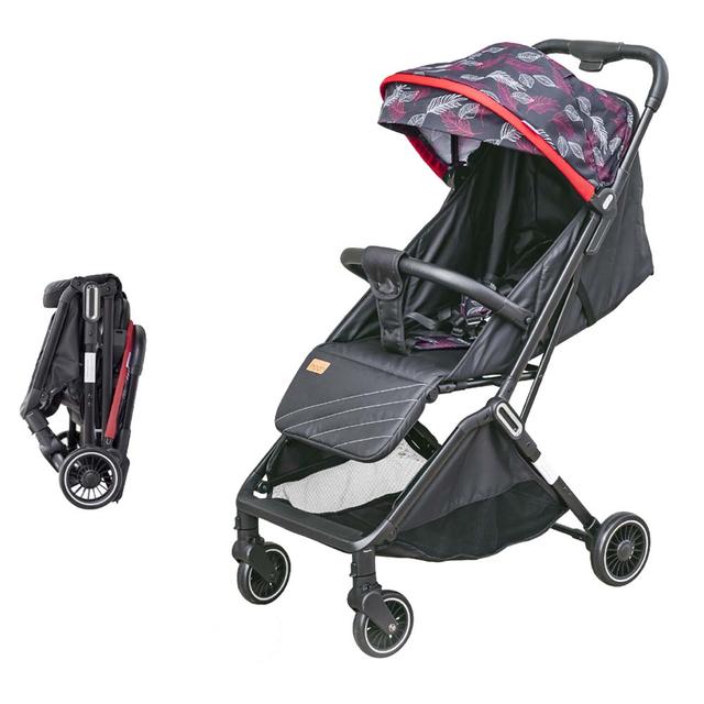 Moon - Pronto Auto Fold Stroller - Leaf Pattern