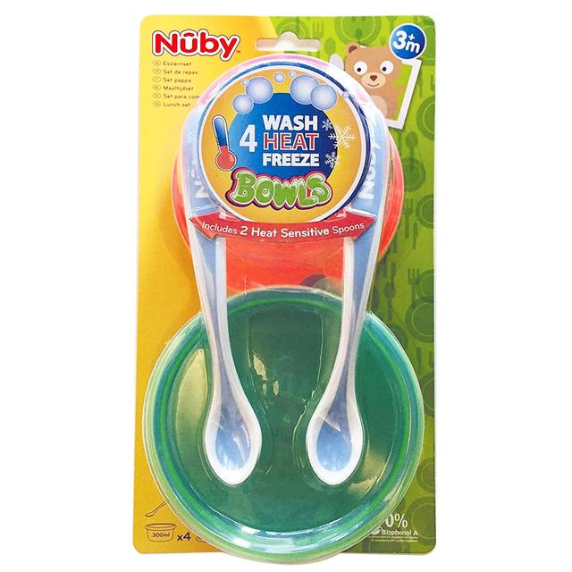 Nuby - Lunch Set (4 Bowls & 2 Spoons) - 300ml