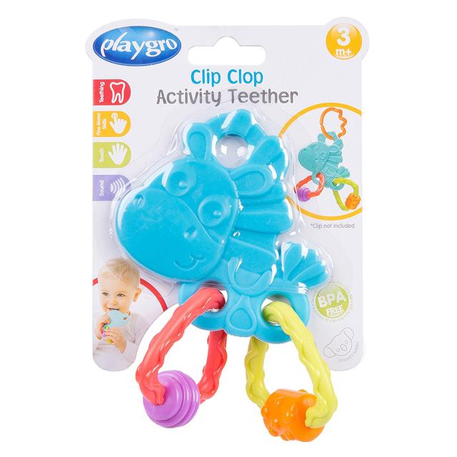 Playgro - Clip Clop Activity Teether - Blue