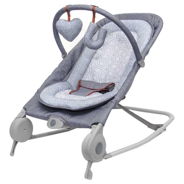 Summer Infant - 2-in-1 Portable Baby Bouncer & Rocker - Grey