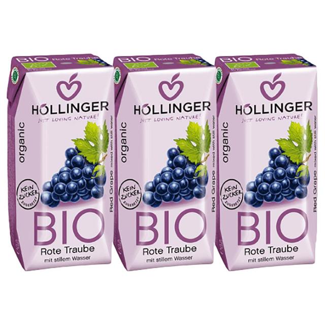 Hollinger Organic Red Grape 3x200ml Pack Of 3