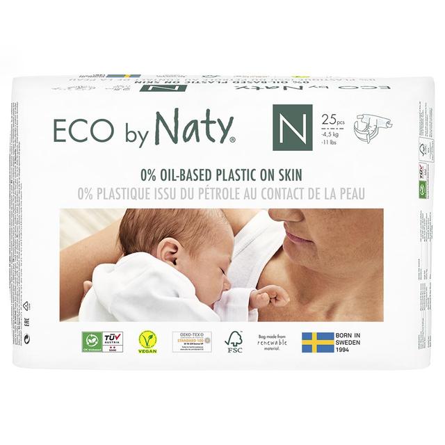 Naty - Diapers Size 0, 25 pcs (4-5 kg, 11 lbs)