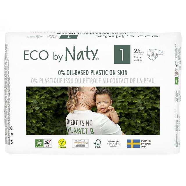 Naty - Diapers Size 1, 25 pcs (2-5 kg, 4-11 lbs)