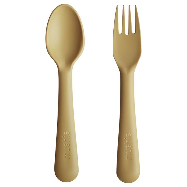 Mushie - Fork & Spoon - Mustard