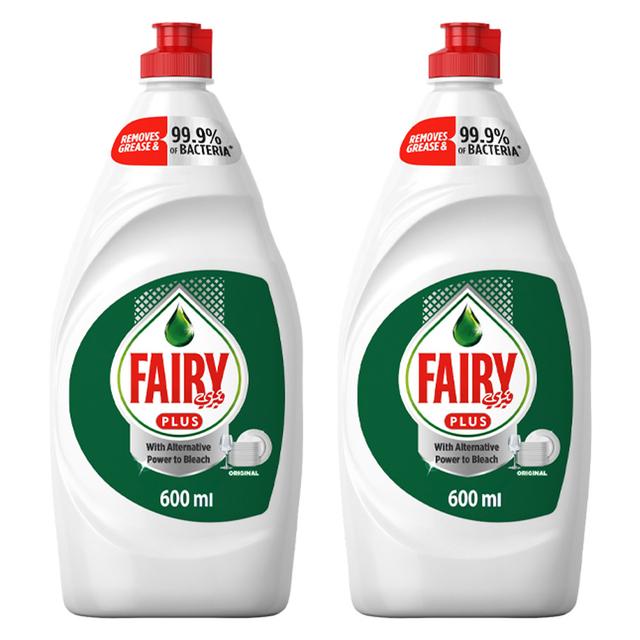 Fairy - Plus Original Dishwashing Liquid Soap 2 x 600ml