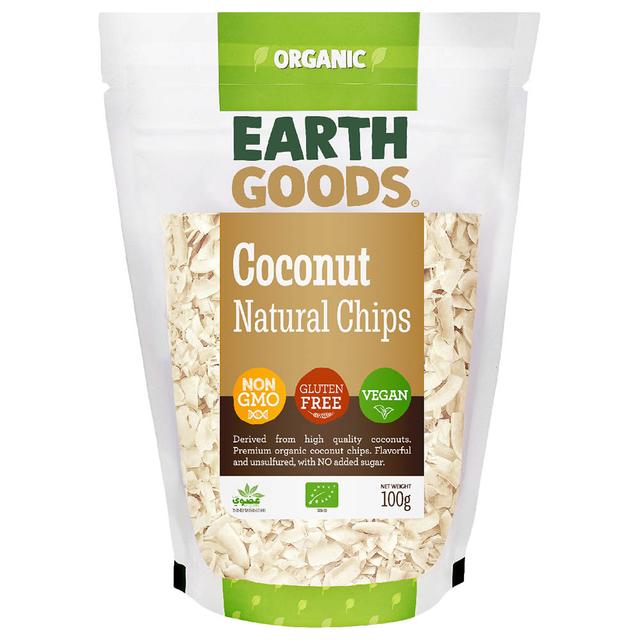 Earth Goods Organic Natural Coconut Chips 100g