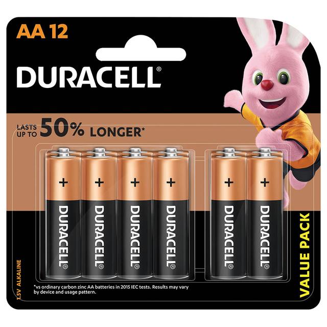 Duracell - Type AA Alkaline Batteries, Pack Of 12