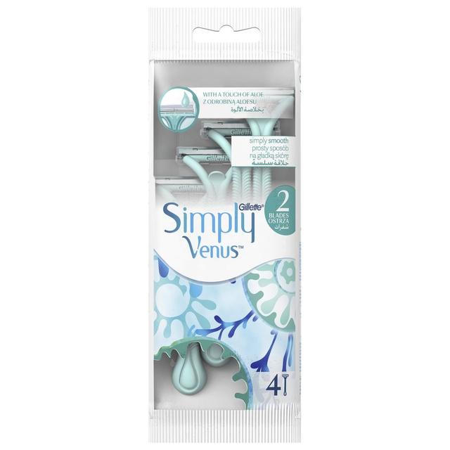 Gillette Simply Venus 2 Women`s Disposable Razor 4 Count