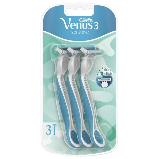 Gillette Venus 3 Sensitive Women's Disposable Razors 3 Count