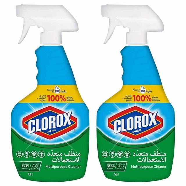 Clorox Pack of 2 Multipurpose Cleaner w/ Bleach Spray 750ml