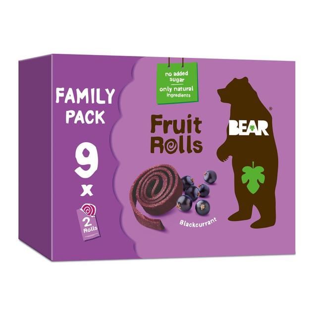 Bear - Fruit Rolls - Blackcurrant - 20 g - Pack of 9