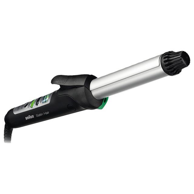 Braun - EC1 Satin Hair 7 Curler Iontec Curling Iron - Black