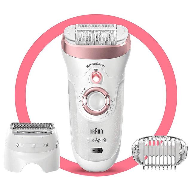 Braun SES 9720 Epilator + Shaver & Trimmer + Pouch - White