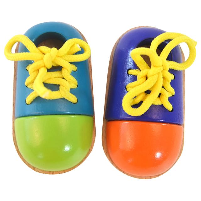 A Cool Toy - Wooden Lacing Shoes