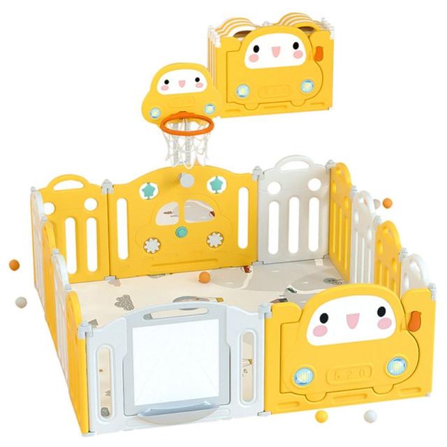 Lovely Baby - Playpen w/ Basketball Hoop - 13pcs